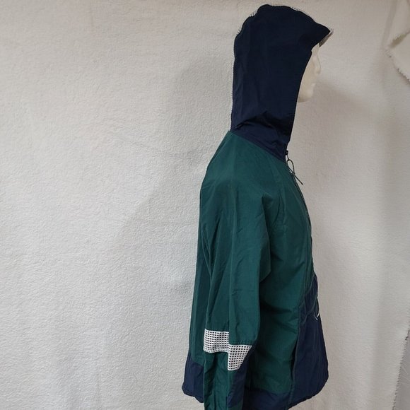 Catalina Womens Medium Green Hooded 1/2 Zip Kangaroo Pocket Hoodie Windbreaker - Picture 11 of 14